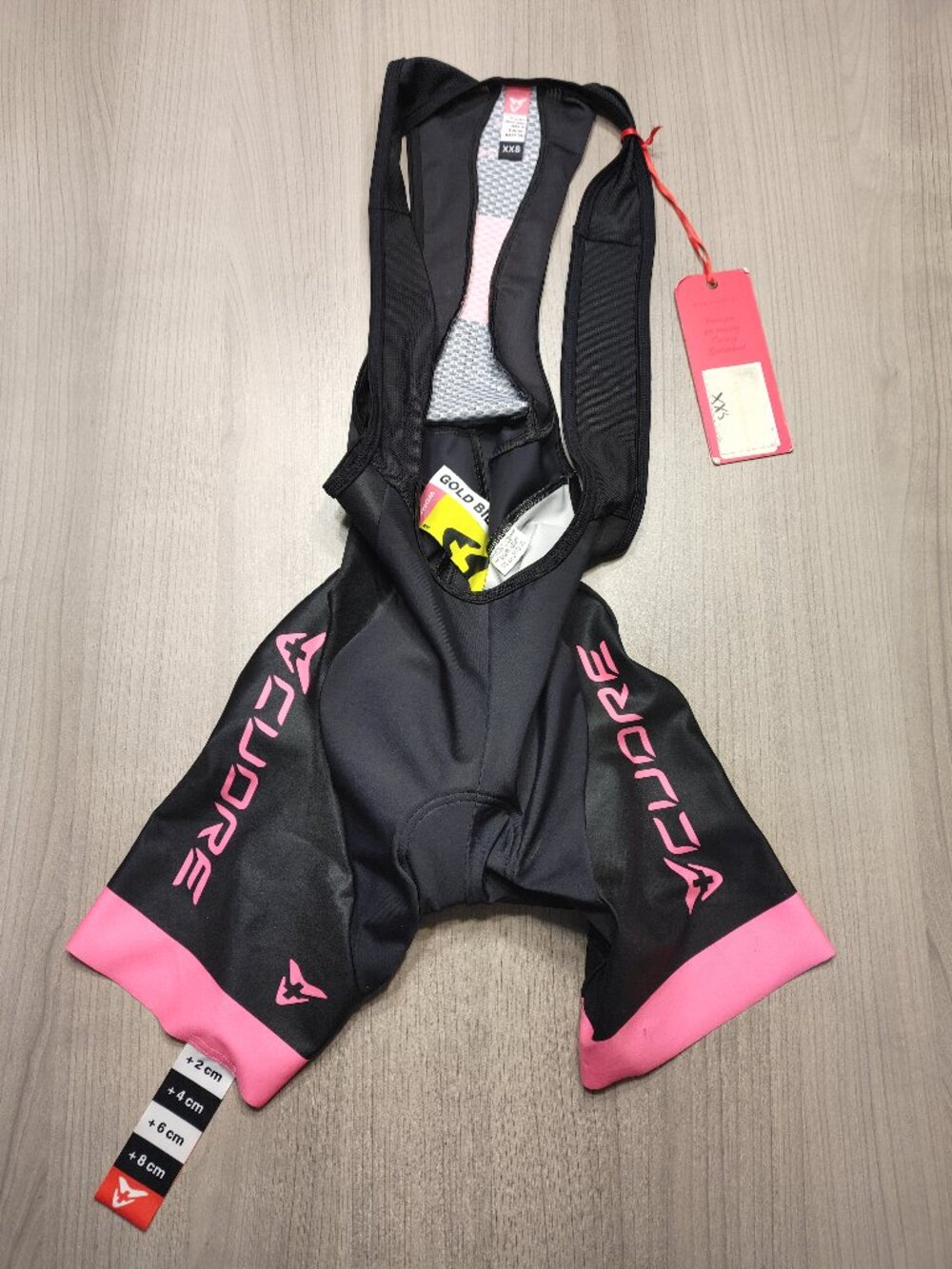 Women's Cuore Gold Cycling Bib Short Size XXS
